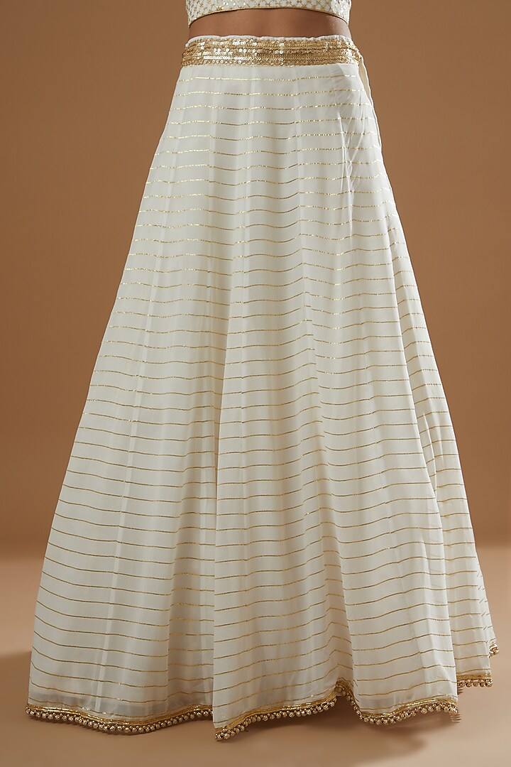 Cream Embroidered Skirt Set by RANG by Manjula Soni at Pernia's Pop Up Shop