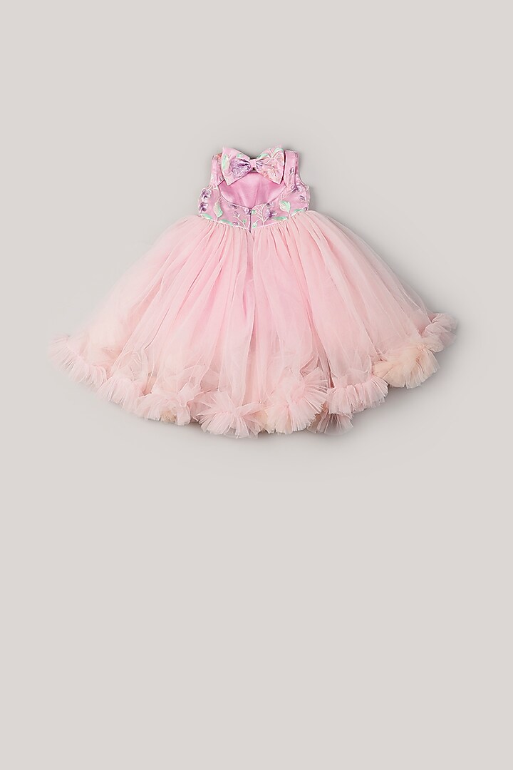 Lilac Embellished Dress For Girls by Rani kidswear at Pernia's Pop Up Shop