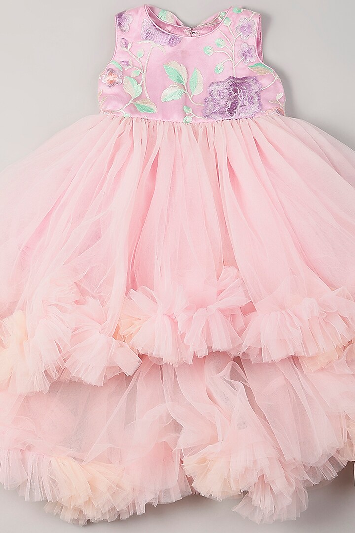 Lilac Embellished Dress For Girls by Rani kidswear at Pernia's Pop Up Shop
