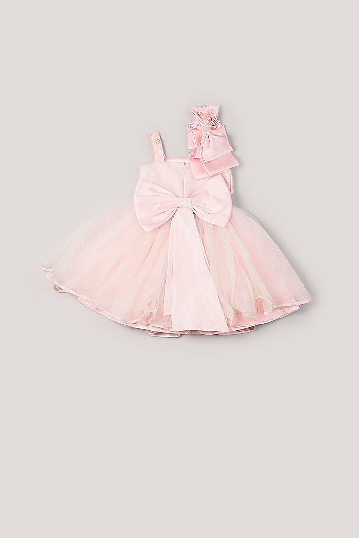 Light Pink Embellished Dress For Girls by Rani kidswear at Pernia's Pop Up Shop