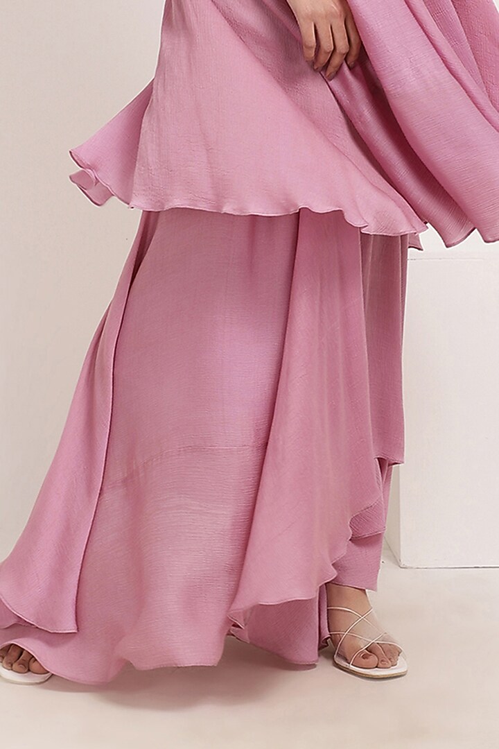 Onion Pink Ruffle-Tiered Maxi Summer Dress by Ranng at Pernia's Pop Up Shop