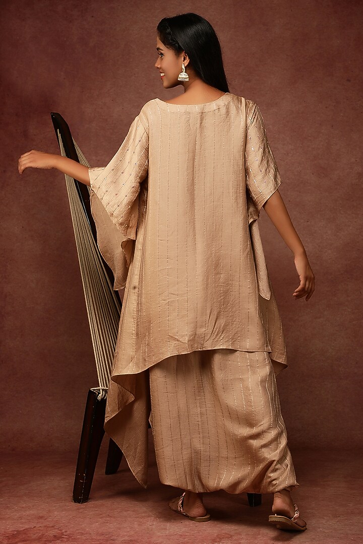 Sand Semi Silk Dhoti Set by Ranng at Pernia's Pop Up Shop