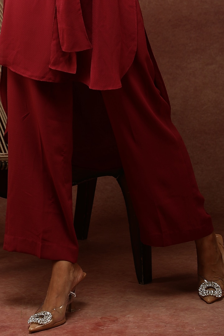 Red Spun High-Low Co-Ord Set by Ranng at Pernia's Pop Up Shop