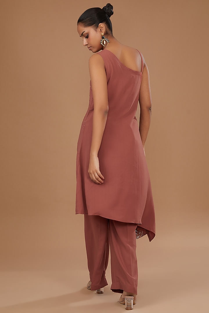 Red Jet Spun Co-Ord Set by Ranng at Pernia's Pop Up Shop