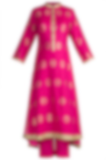 Fuchsia Chanderi Kurta Set by RAR Studio at Pernia's Pop Up Shop