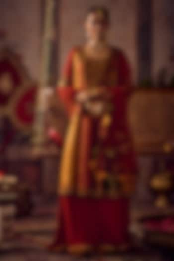 Multi-Colored Georgette Wedding Sharara Set by Reeti Arneja at Pernia's Pop Up Shop