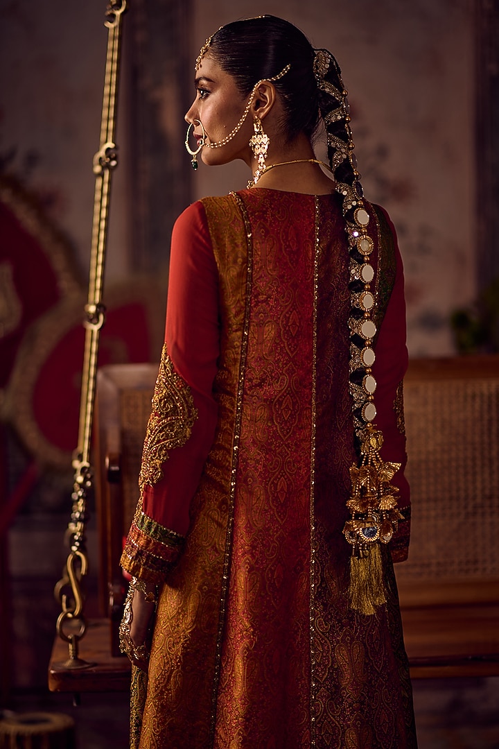 Multi-Colored Georgette Wedding Sharara Set by Reeti Arneja at Pernia's Pop Up Shop
