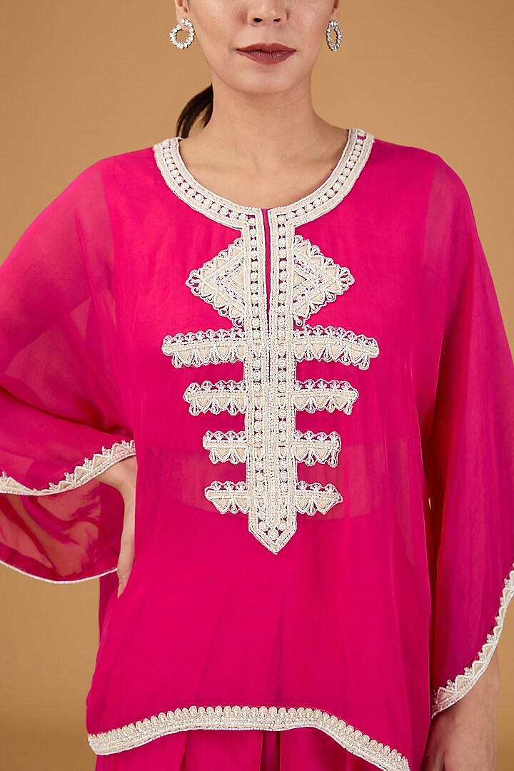 Pink Organza Dhoti Set by THE KLUB BY REETI ARNEJA at Pernia's Pop Up Shop
