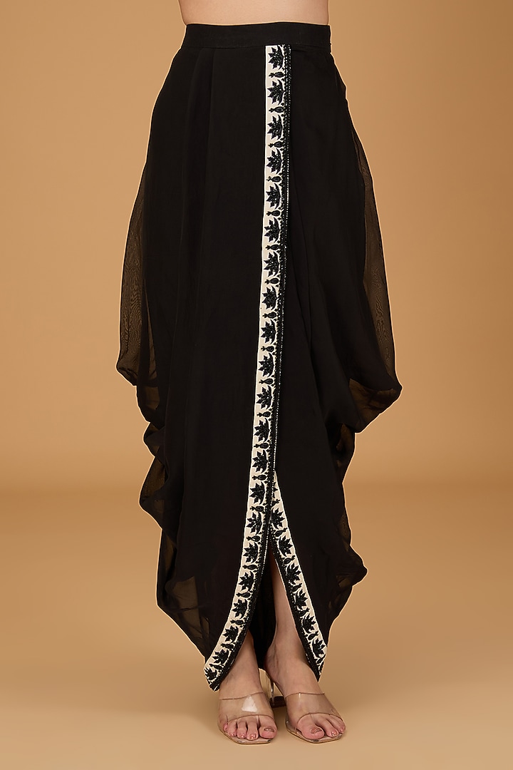 Black Organza Dhoti Set by THE KLUB BY REETI ARNEJA at Pernia's Pop Up Shop