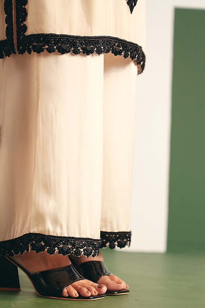 Ivory Organza Embroidered Kurta Set by THE KLUB BY REETI ARNEJA at Pernia's Pop Up Shop