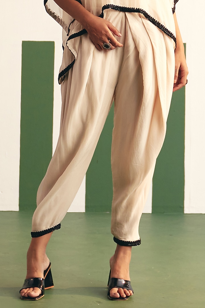 Ivory Organza Embroidered Kaftan Set by THE KLUB BY REETI ARNEJA at Pernia's Pop Up Shop