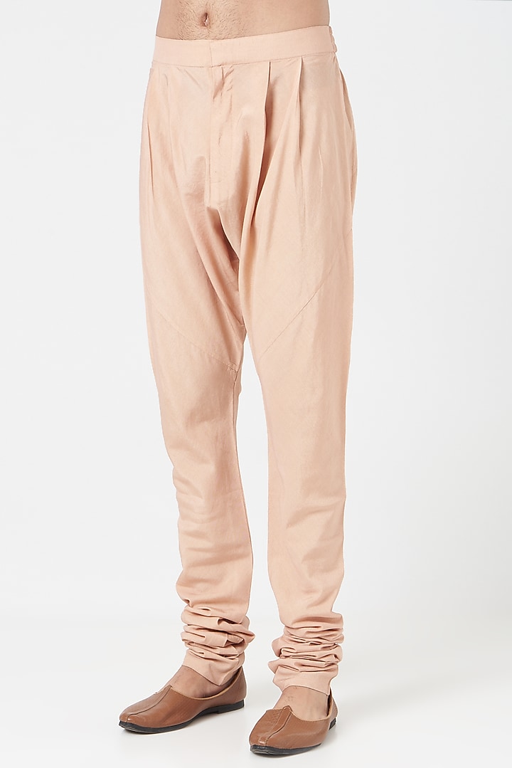 Blush Pink Kurta Set With Bundi Jacket by Rar Studio Men at Pernia's Pop Up Shop