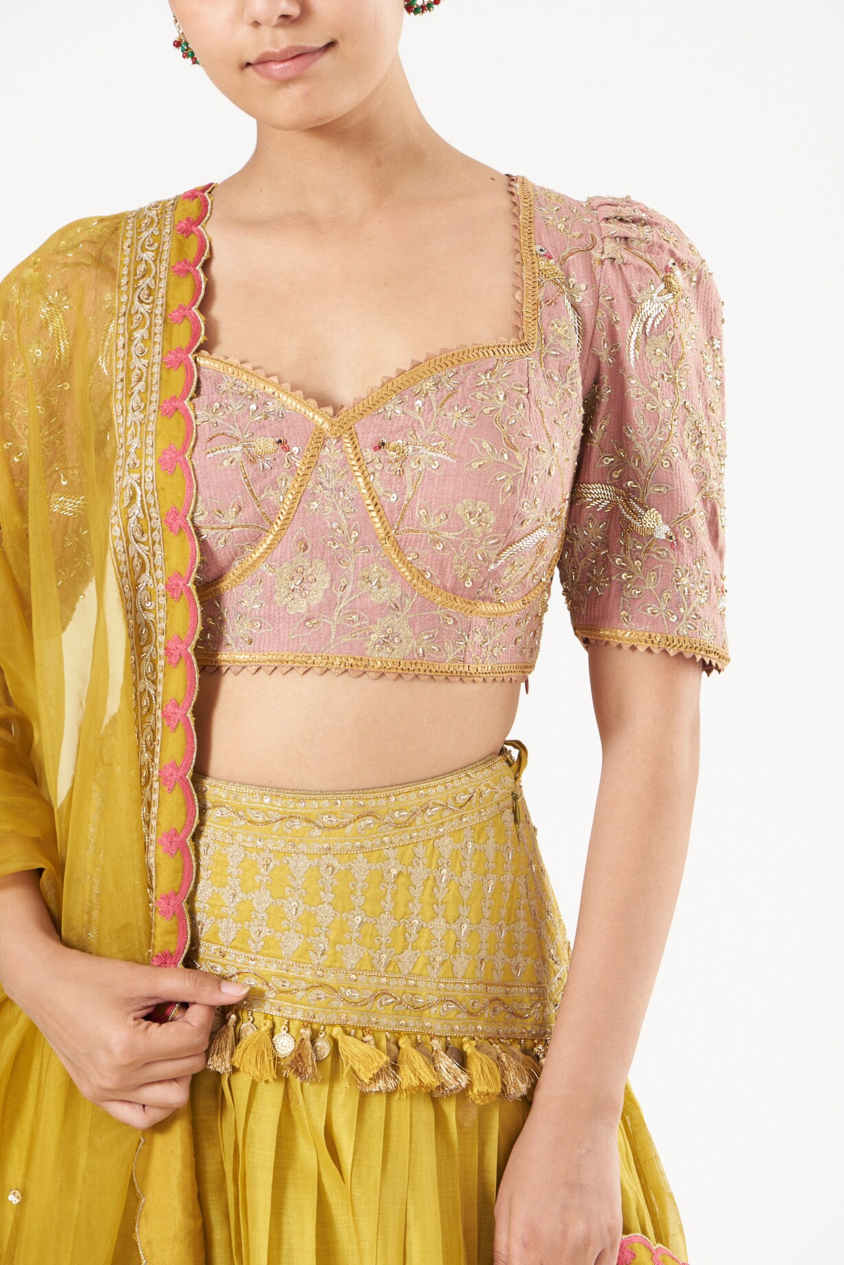 Mustard Hand Embroidered Lehenga Set Design By Rar Studio At Pernia S Pop Up Shop 22