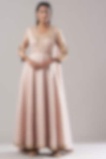 Blush Pink Embroidered Gown by RAR Studio