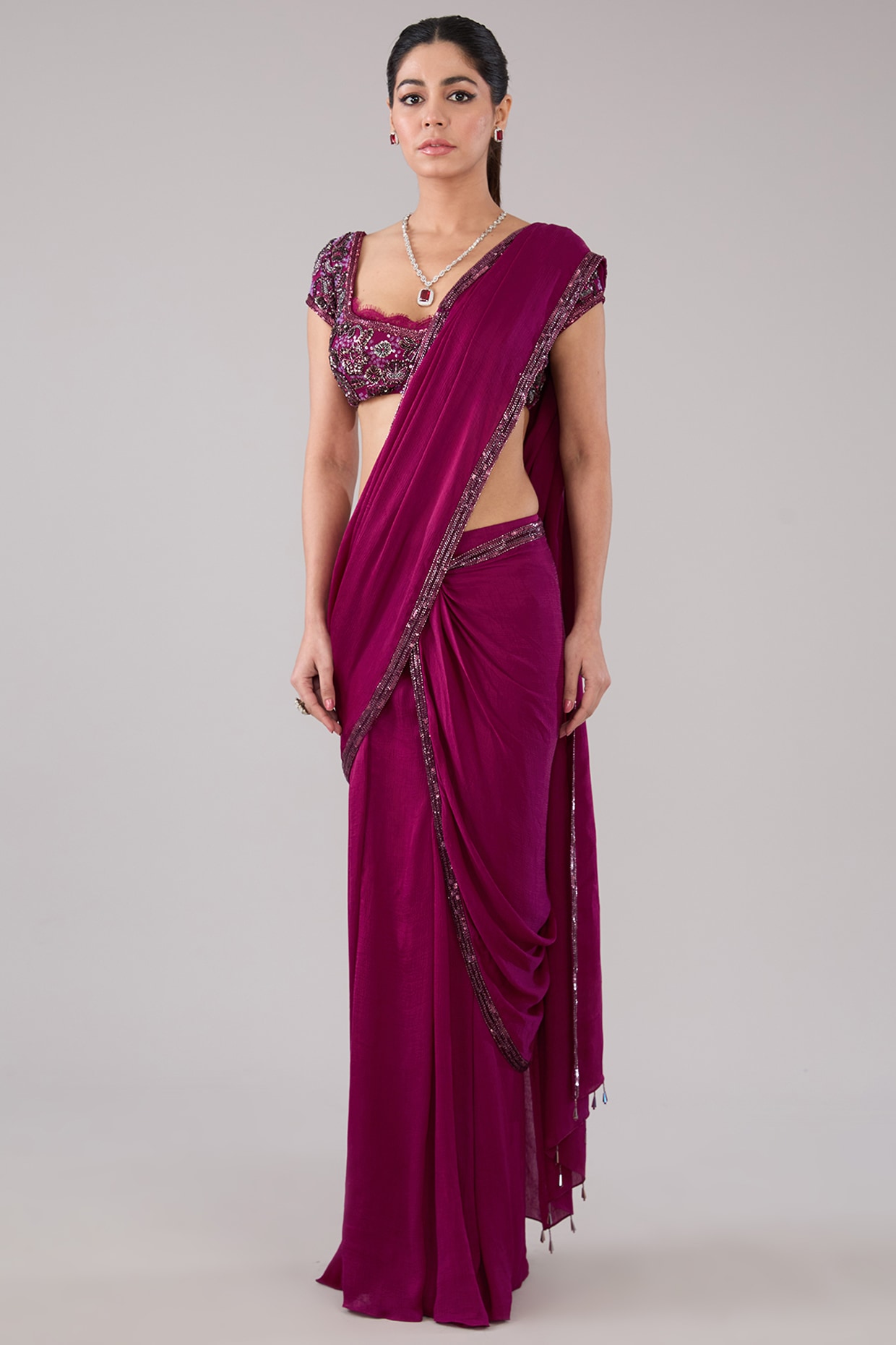 Presenting beautiful velvet saree