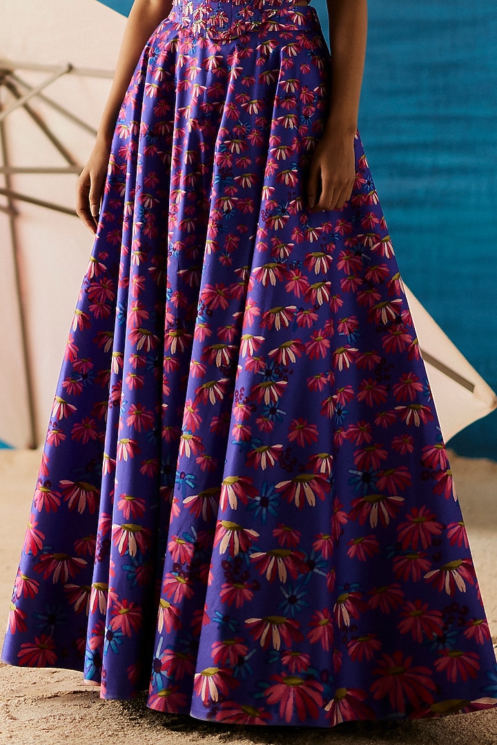 Purple Georgette Skirt Set by RAASA at Pernia's Pop Up Shop