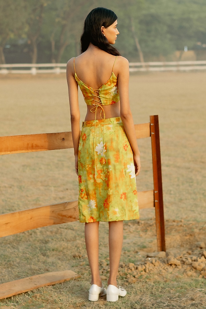 Yellow Modal Digital Printed Top by RAASA at Pernia's Pop Up Shop