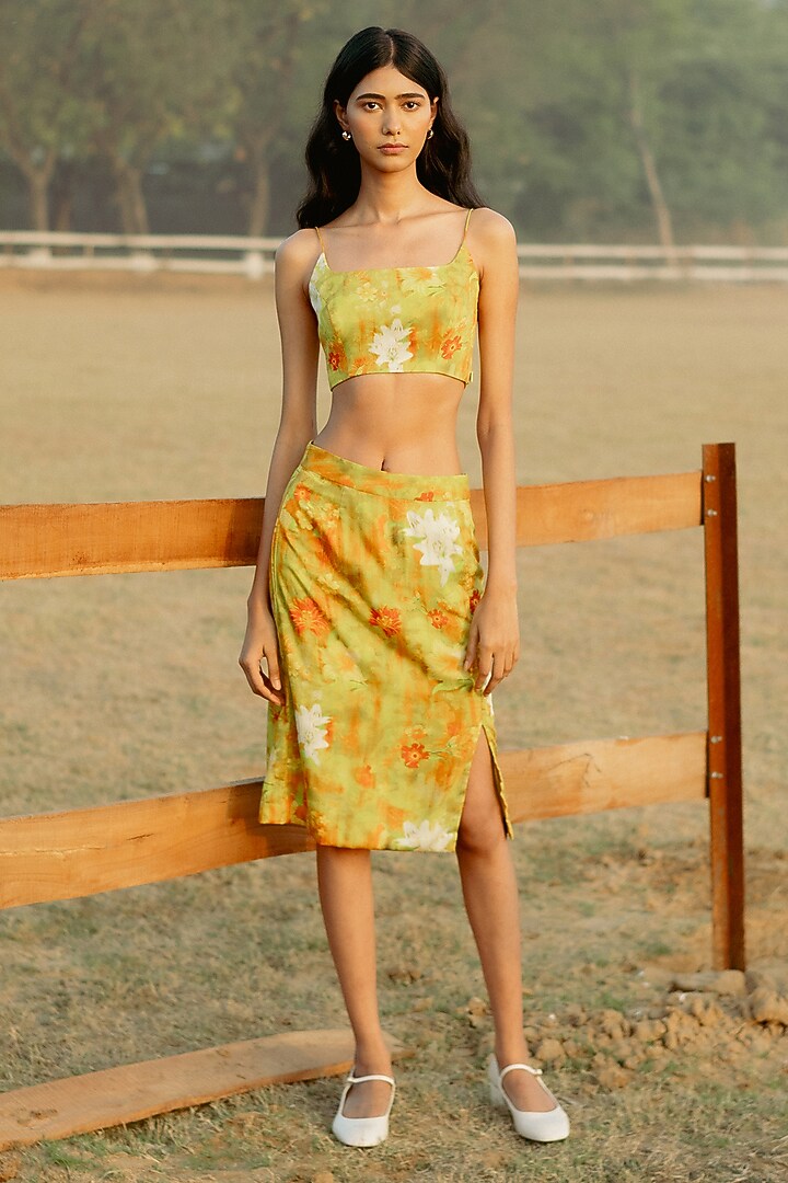 Yellow Modal Digital Printed Top by RAASA at Pernia's Pop Up Shop