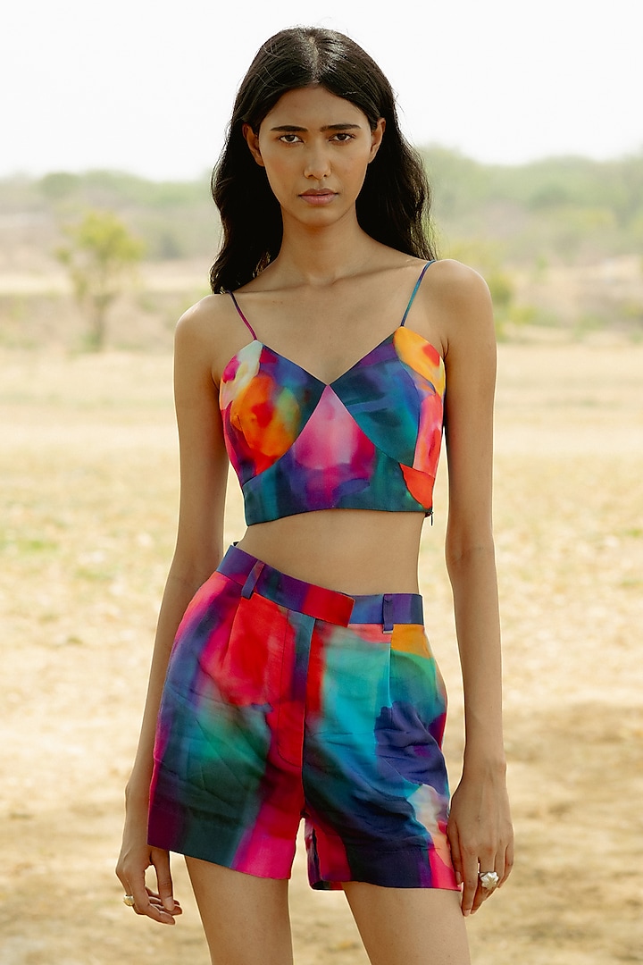 Multi-Colored Modal Digital Printed Top by RAASA at Pernia's Pop Up Shop