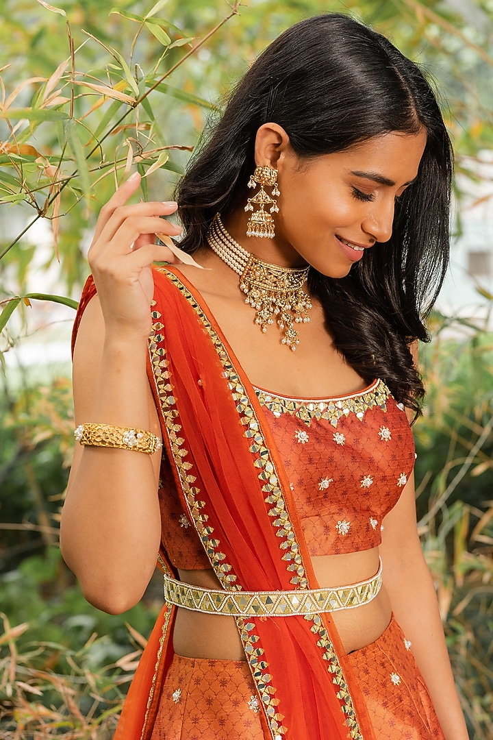 Rashika Sharma's White hand embroidered chiffon Maheem Lehenga with hand embroidered Organza blouse - Rent