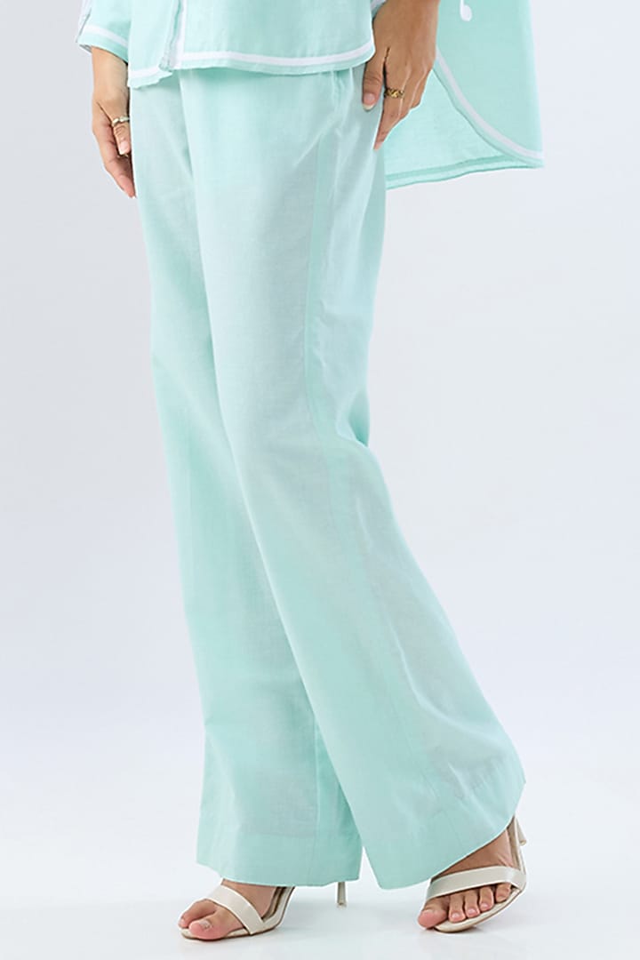 Blue Linen Co-Ord Set by Raw & Rustic by Niti Bothra at Pernia's Pop Up Shop