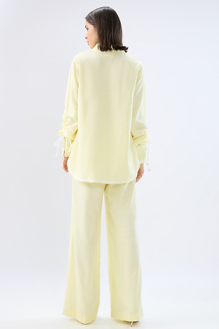 Yellow Linen Co-Ord Set by Raw & Rustic by Niti Bothra at Pernia's Pop Up Shop