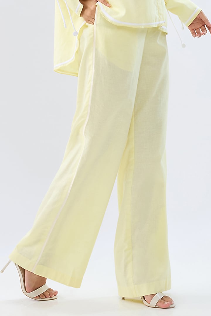Yellow Linen Co-Ord Set by Raw & Rustic by Niti Bothra at Pernia's Pop Up Shop