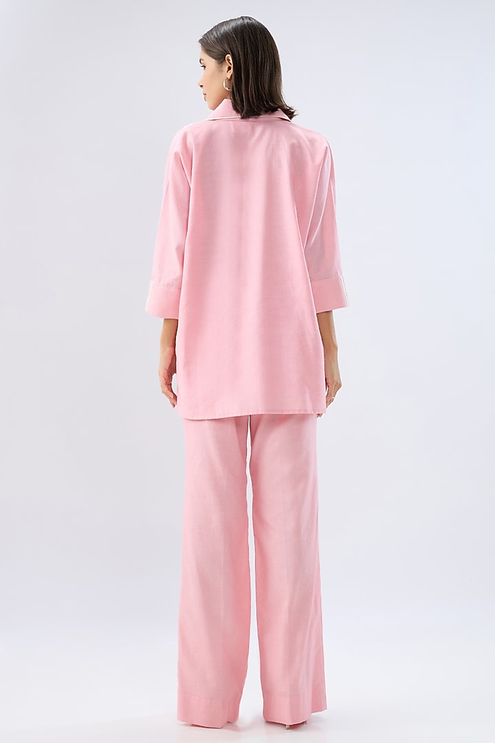 Pink Linen Co-Ord Set by Raw & Rustic by Niti Bothra at Pernia's Pop Up Shop