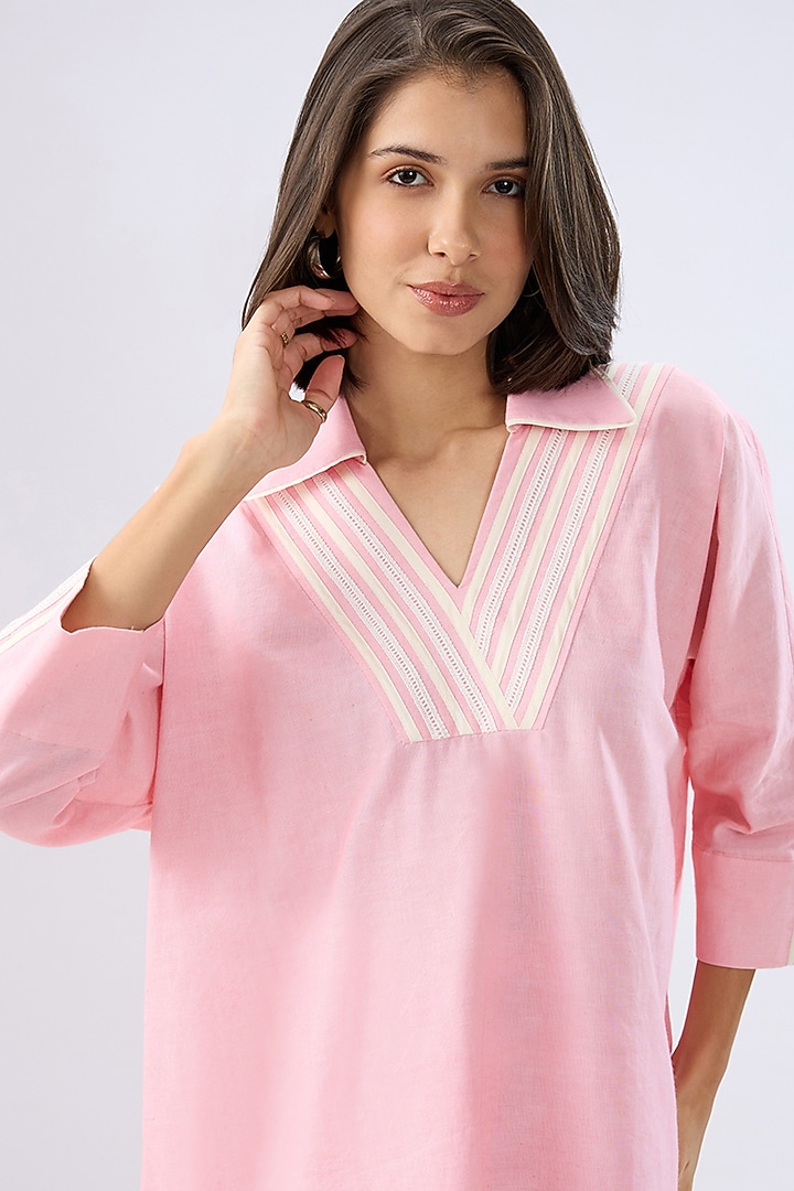 Pink Linen Co-Ord Set by Raw & Rustic by Niti Bothra at Pernia's Pop Up Shop