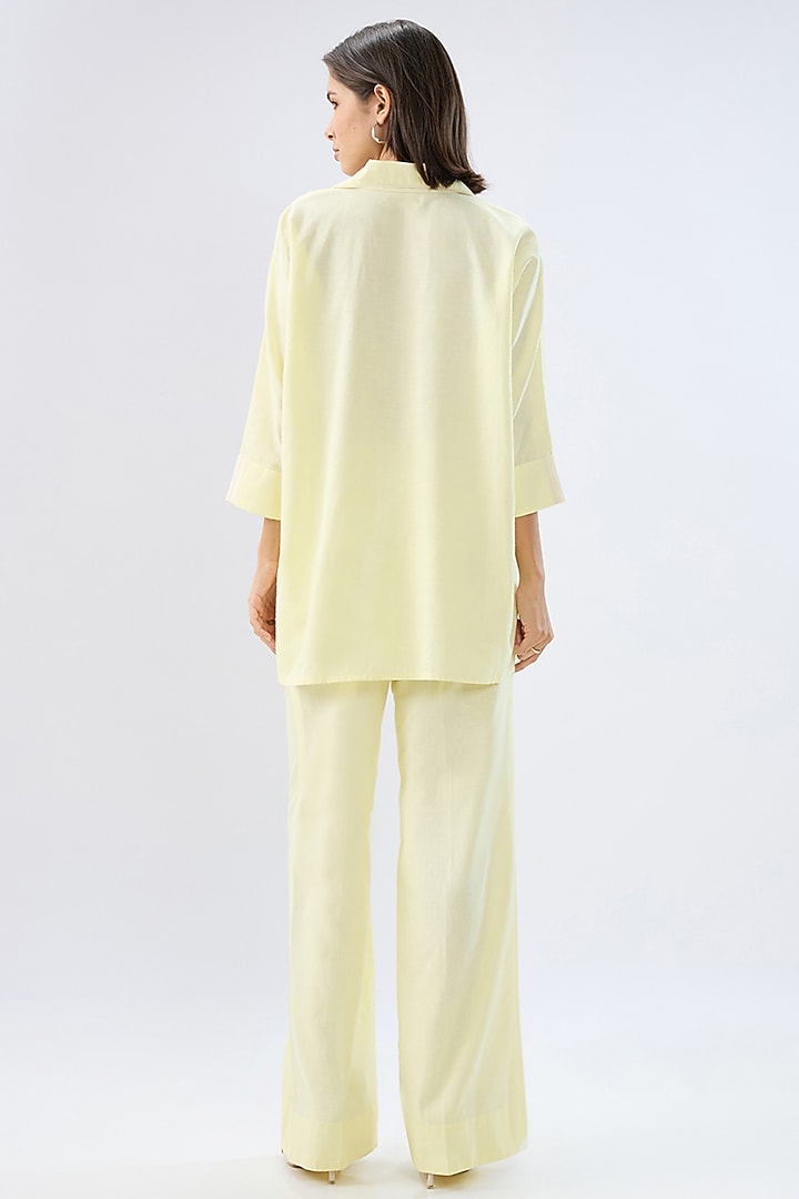 Yellow Linen Co-Ord Set by Raw & Rustic by Niti Bothra at Pernia's Pop Up Shop