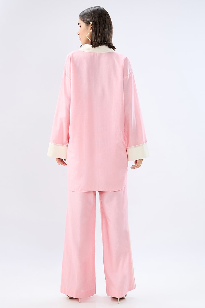 Pink Linen Co-Ord Set by Raw & Rustic by Niti Bothra at Pernia's Pop Up Shop