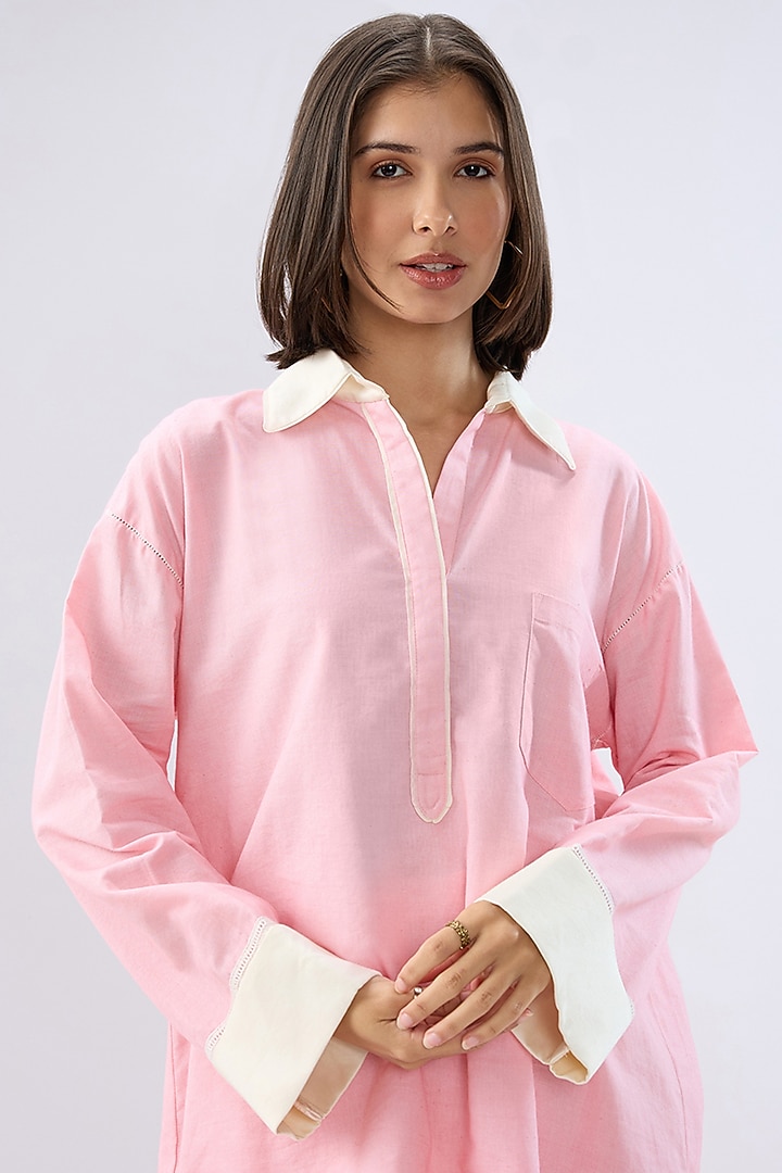 Pink Linen Co-Ord Set by Raw & Rustic by Niti Bothra at Pernia's Pop Up Shop