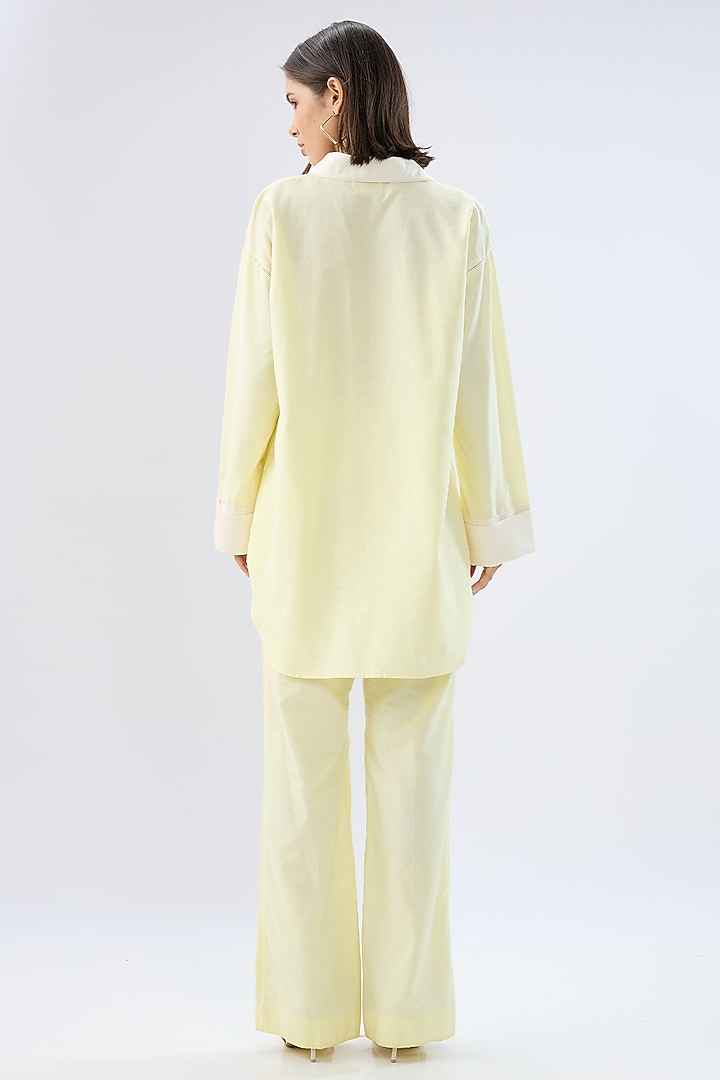 Yellow Linen Co-Ord Set by Raw & Rustic by Niti Bothra at Pernia's Pop Up Shop