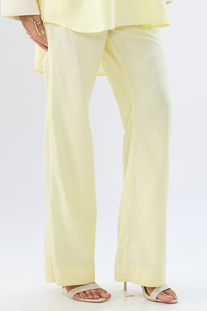 Yellow Linen Co-Ord Set by Raw & Rustic by Niti Bothra at Pernia's Pop Up Shop