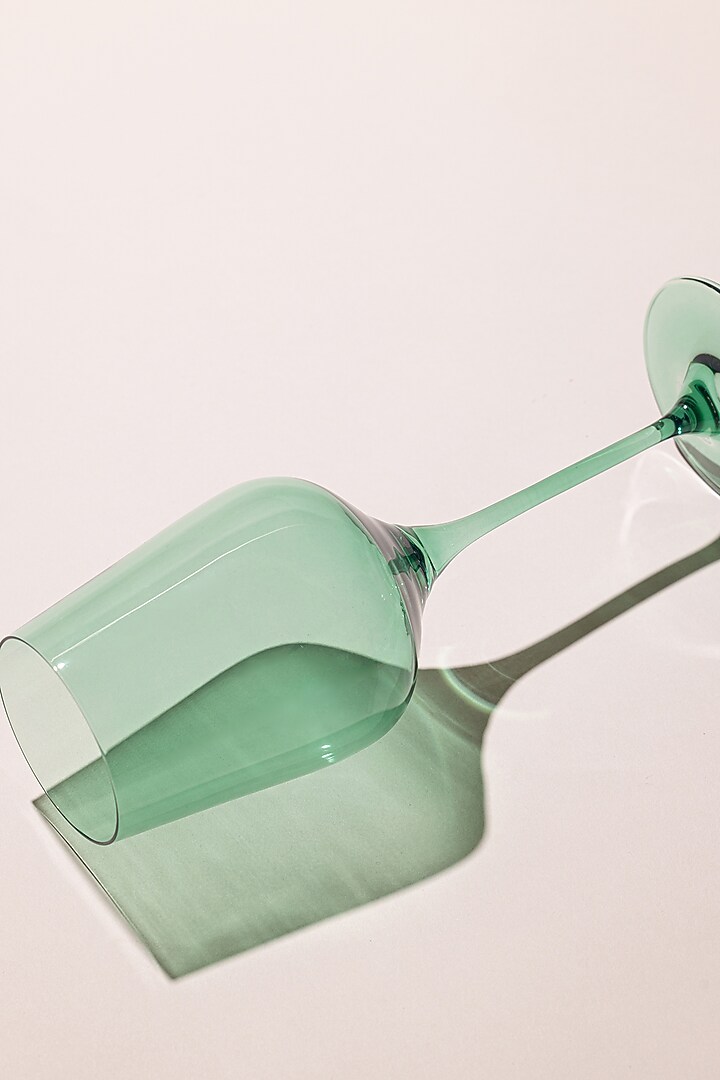 Nature Green Lead-Free Crystalline Handcrafted Wine Glass Set by Rayt Glassware at Pernia's Pop Up Shop