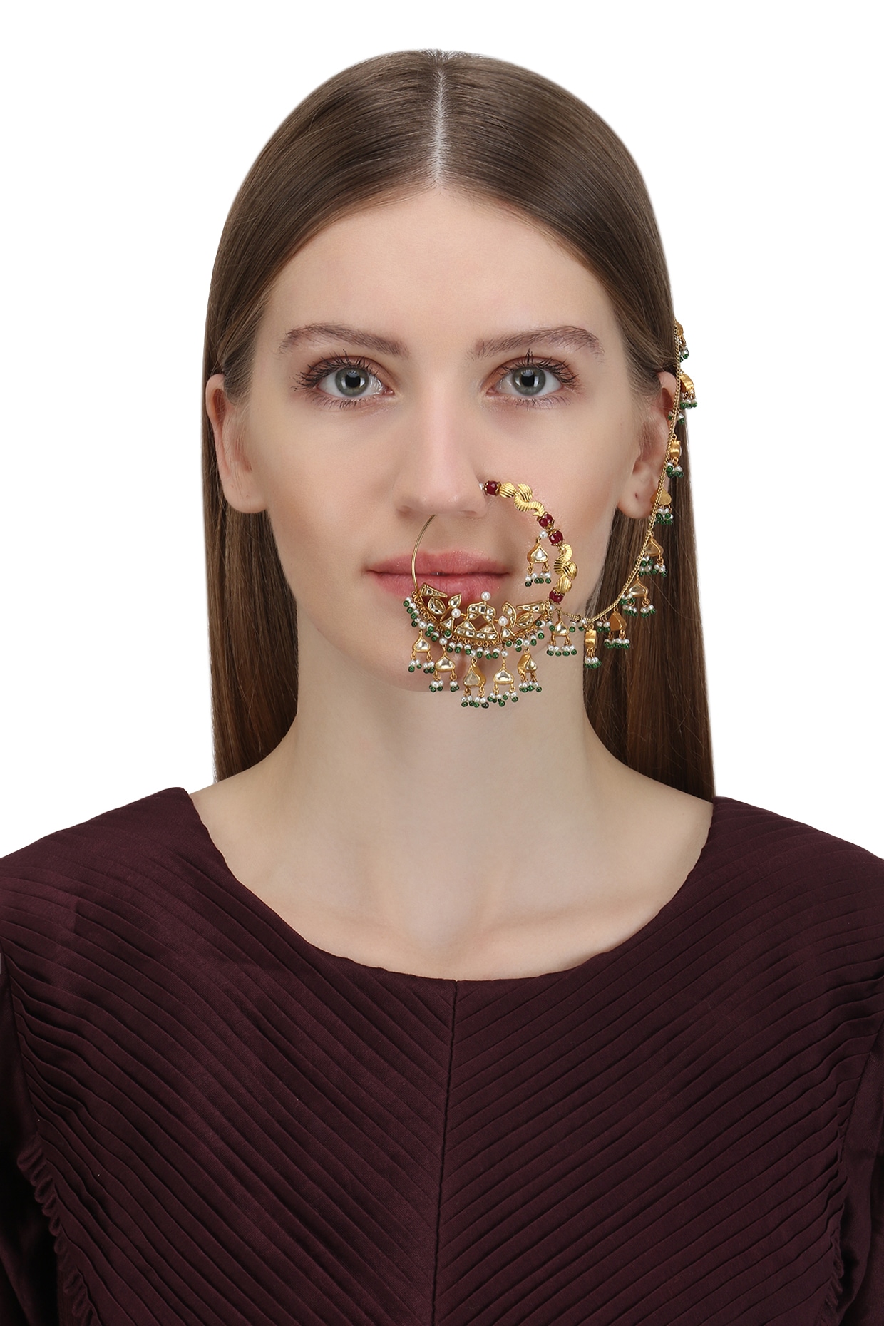 Pahadi Nath Simple Uttarakhand Jewelry Fashion Accessory Artificial Nose  Ring | eBay