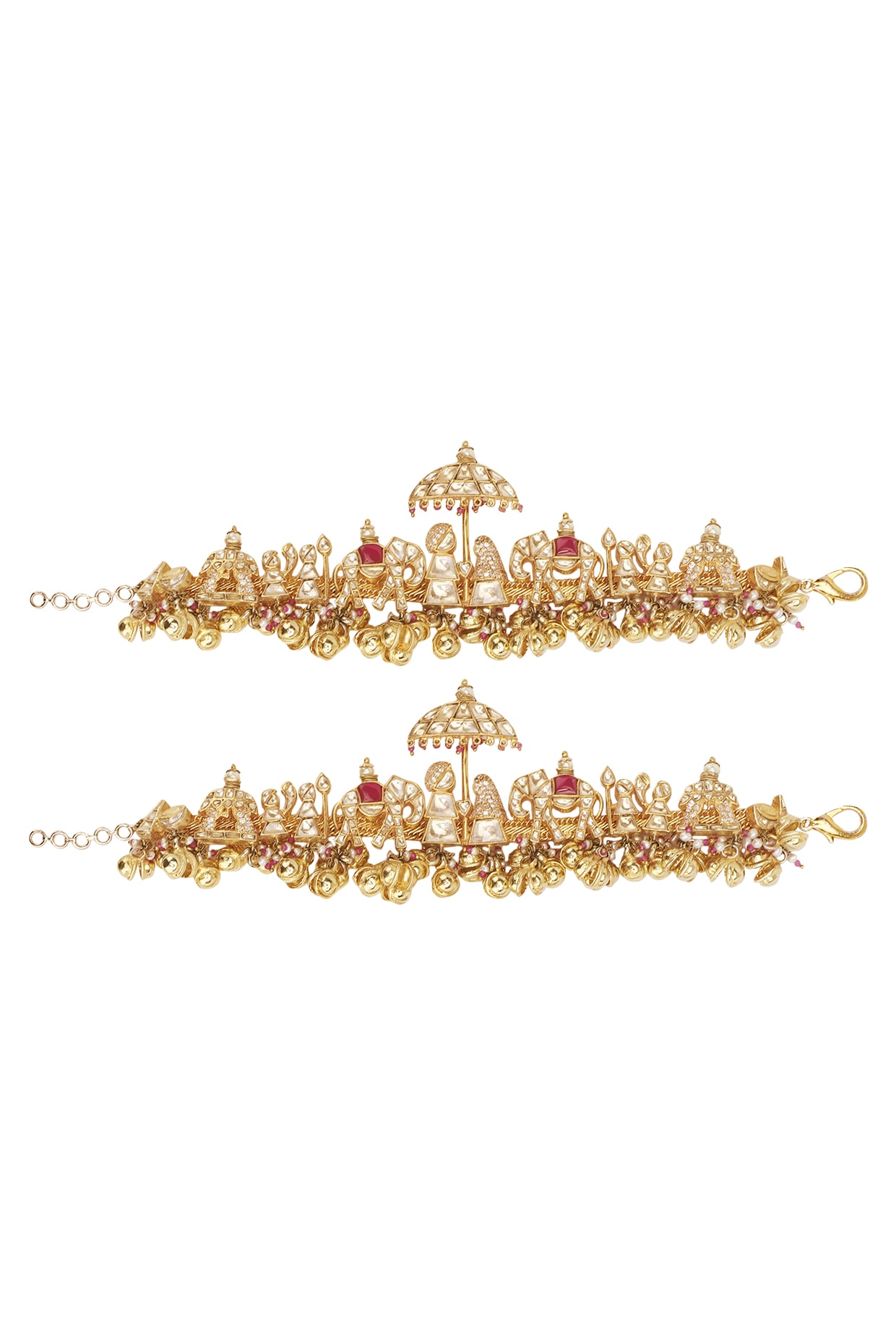 gold bridal anklets