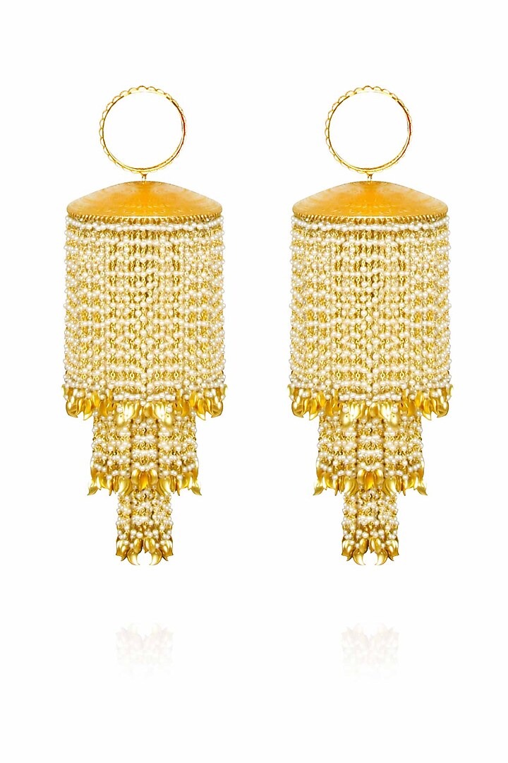 Gold plated leaf bridal kaleeras available only at Pernia's Pop Up Shop.