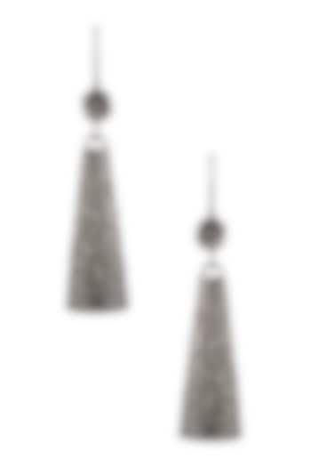 Silver Engraved Cone Earrings by Ranakah