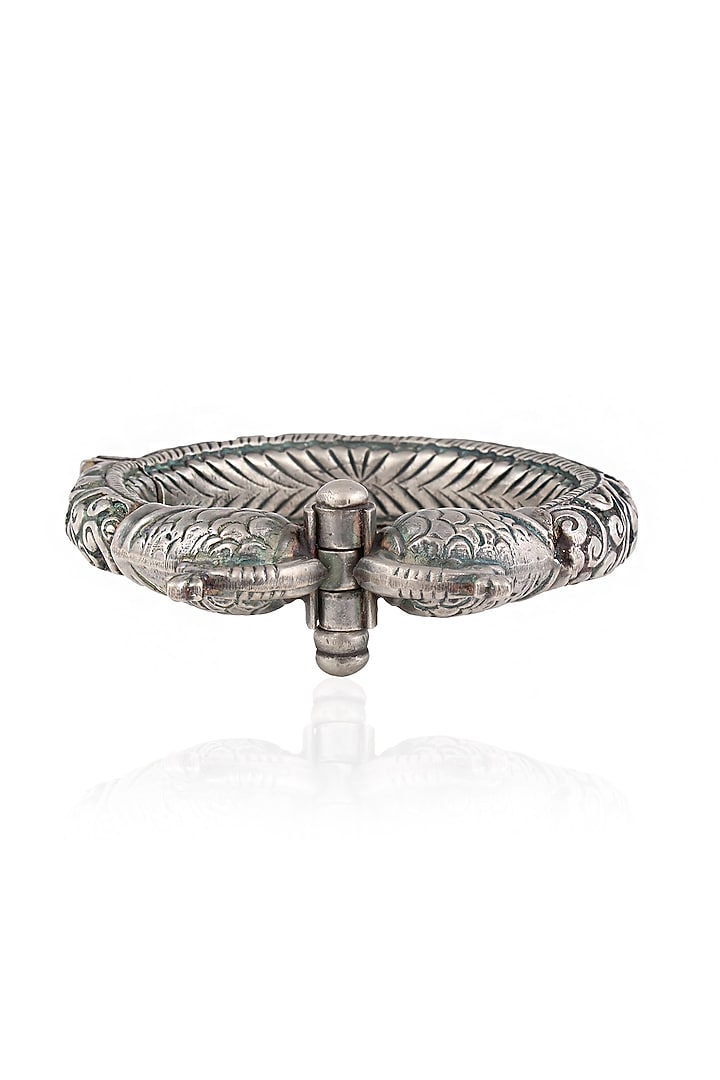 Ranakah presents Silver plated Nestling Peacock Kada/ bangle available only at Pernia's Pop Up Shop.