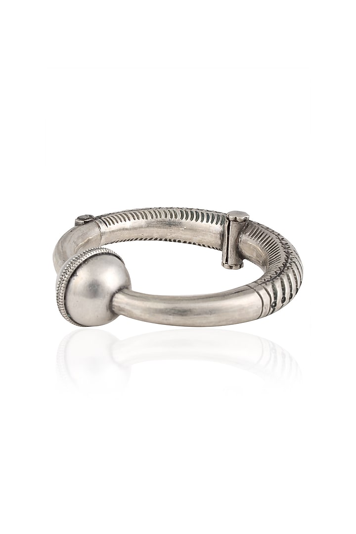 Ranakah presents Silver plated One Bead Head Kada/ bangle available only at Pernia's Pop Up Shop.