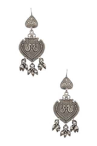 Silver Leaf Earrings by Ranakah