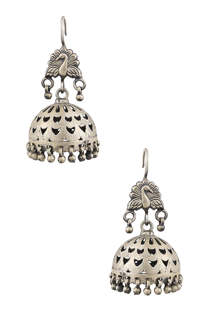 Silver Katticework Earrings by Ranakah