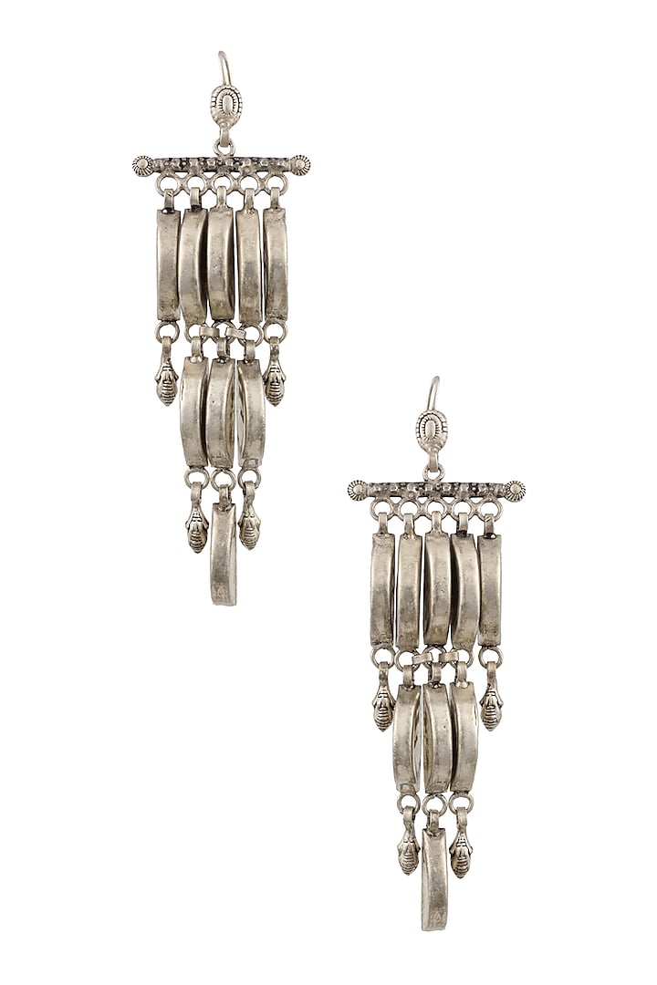 Silver Danglers Earrings by Ranakah