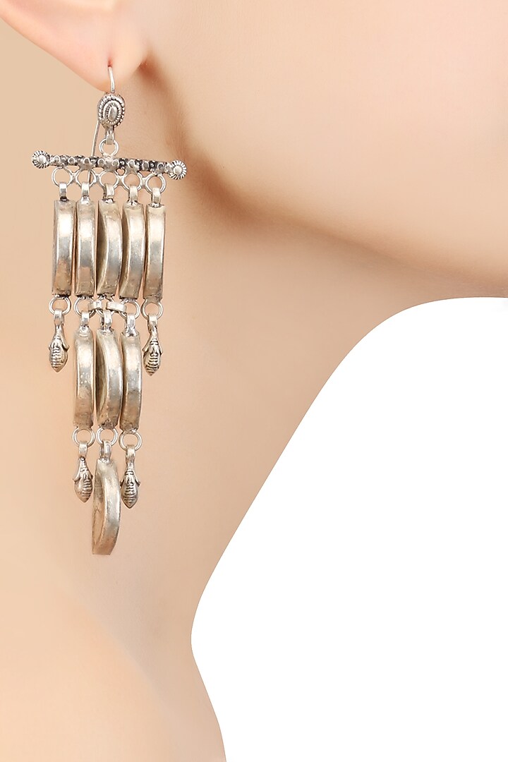 Ranakah presents Silver Danglers earrings available only at Pernia's Pop Up Shop.