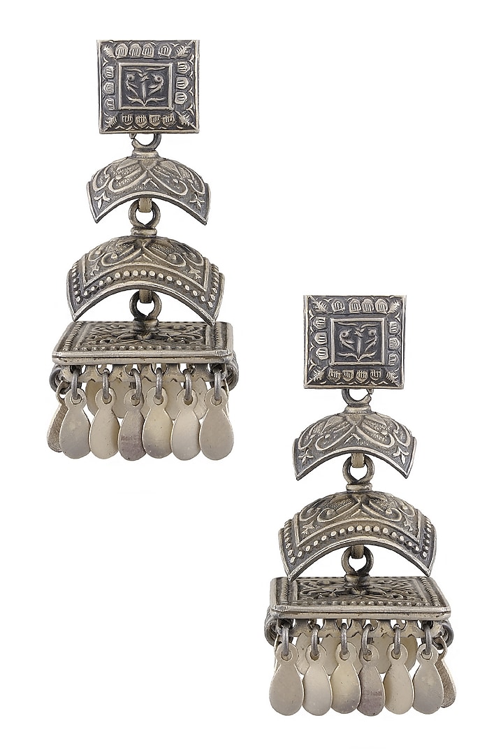 Silver 3 Jhumki Earrings by Ranakah