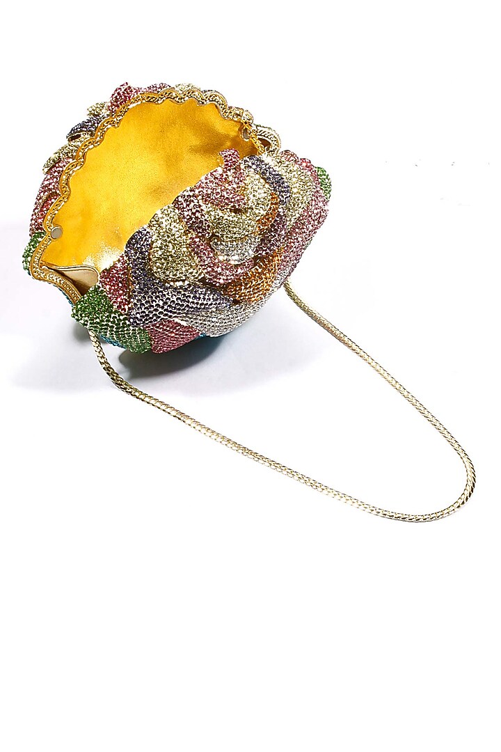 Multicolor swarovski crystal and stones ice cream shape clutch available only at Pernia's Pop Up Shop.