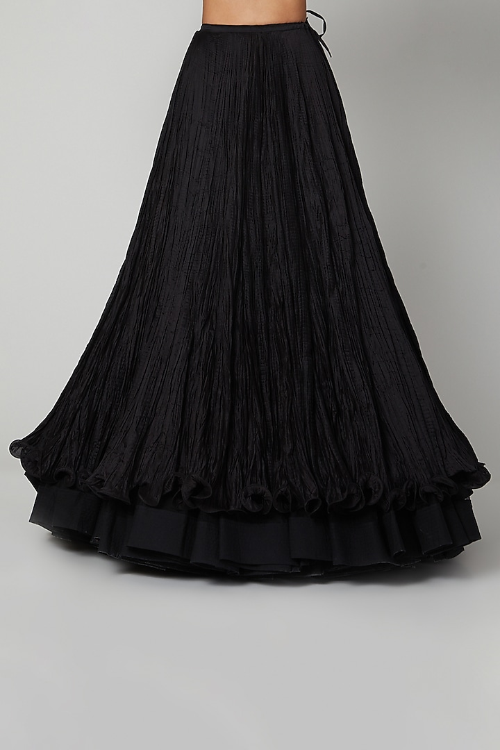 Indigo Blue Embroidered Kurta With Skirt by Rohit Bal at Pernia's Pop Up Shop