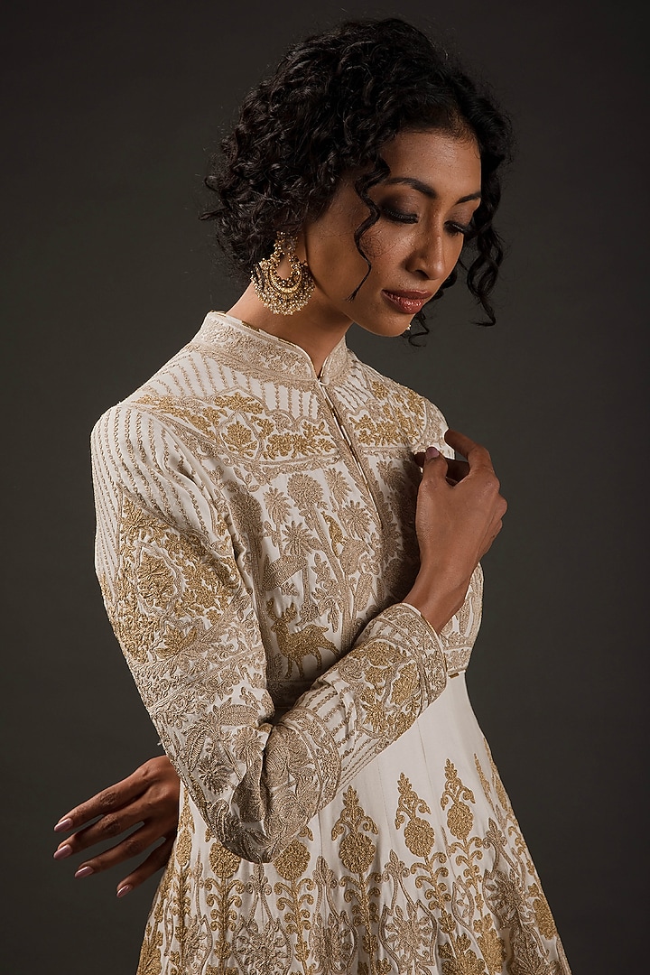 Ivory Radiance Embroidered Anarkali Set main image 1