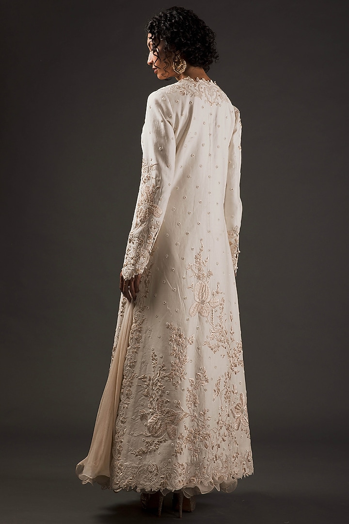 Ivory Embroidered Jacket Set by Rohit Bal at Pernia's Pop Up Shop